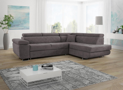 Luxus Möbel Wohnlandschaft Ecksofa L-form Polster Sofa Textil Schlafsofa Couch